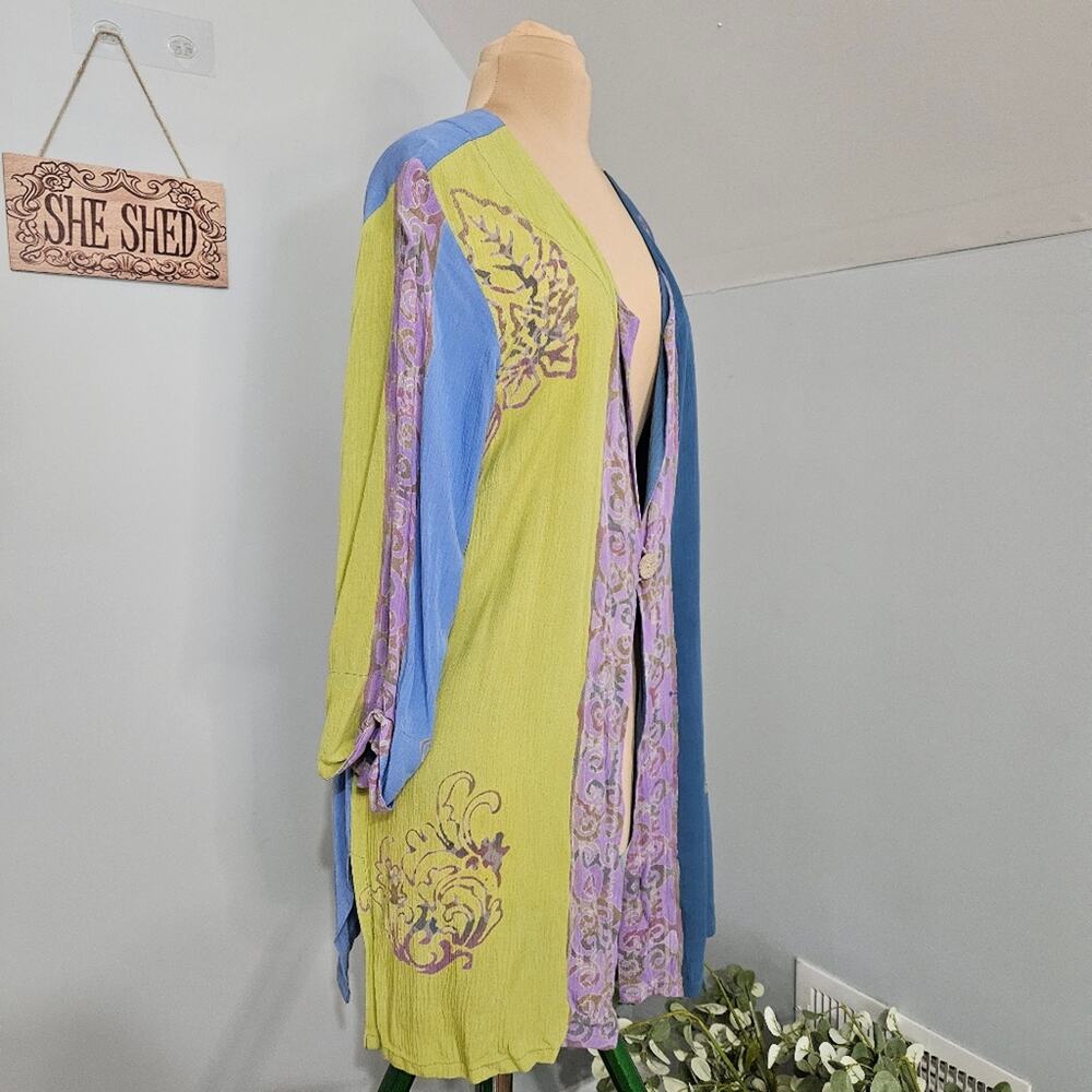 Soft Surroundings Cardigan Womens Large Kimono Colorful Boho Gypsy Hippie Cardi - Picture 3 of 15